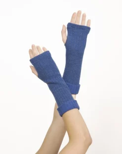 Fashion Berthe Aux Grands Pieds Mitaines femme laine et acrylique bleu