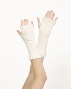 Clearance Berthe Aux Grands Pieds Mitaines femme laine et acrylique écru