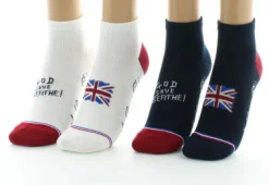 New Berthe Aux Grands Pieds PACK de 2 paires de chaussettes courtes marine et blanche