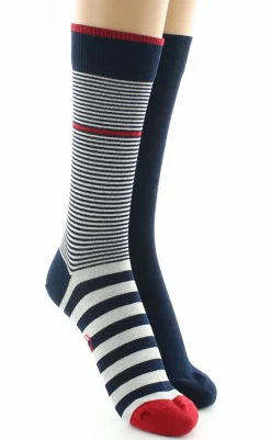 Hot Berthe Aux Grands Pieds PACK de Chaussettes unies marines et rayées