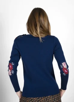 Online Berthe Aux Grands Pieds Pull marin Femme Fleurs de Kyoto