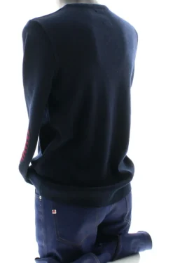Outlet Berthe Aux Grands Pieds Pull marin Homme Coudières Asymétriques Rayées col V
