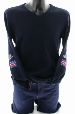 Discount Berthe Aux Grands Pieds Pull marin Homme God Save Berthe col V
