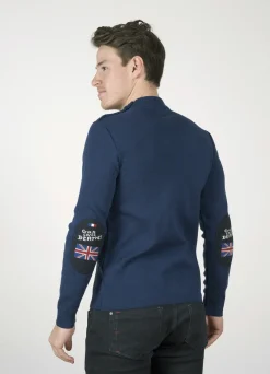 Online Berthe Aux Grands Pieds Pull Marin Homme God Save Berthe Bleu Royal