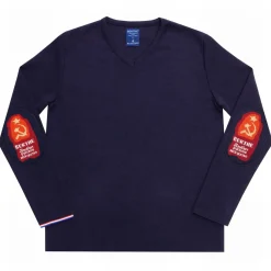 Outlet Berthe Aux Grands Pieds Pull marin Homme Soviet col V