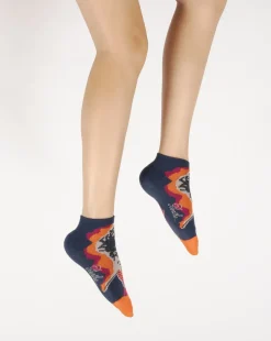 Online Berthe Aux Grands Pieds Socquettes de sport femme coton représentation de la femme au foulard
