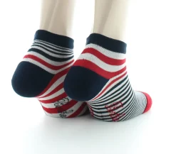 Online Berthe Aux Grands Pieds Socquettes de sport homme coton rayures asymétriques marine rouge