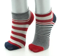 Discount Berthe Aux Grands Pieds Socquettes Enfant Rayures Asymétriques