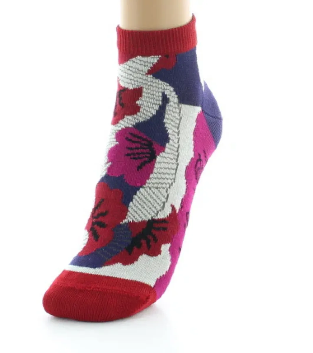 Hot Berthe Aux Grands Pieds Socquettes Femme Coquelicot Art Déco