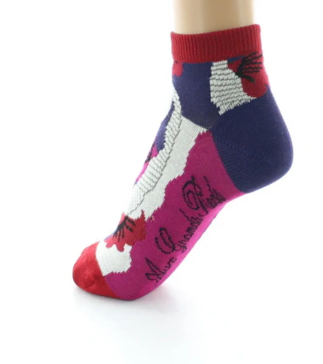 Hot Berthe Aux Grands Pieds Socquettes Femme Coquelicot Art Déco