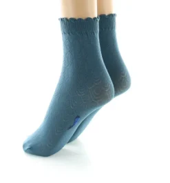 Hot Berthe Aux Grands Pieds Socquettes femme 40D poissons pétrole et bleu