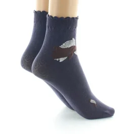 Outlet Berthe Aux Grands Pieds Socquettes femme 40D poissons raisin et marron