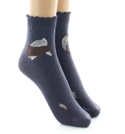 Outlet Berthe Aux Grands Pieds Socquettes femme 40D poissons raisin et marron