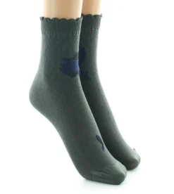 Sale Berthe Aux Grands Pieds Socquettes femme 40D poissons kaki, noir et bleu marine