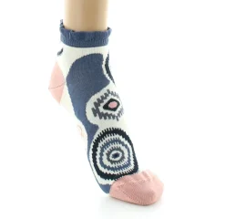 Best Berthe Aux Grands Pieds Socquettes femme fil d'Ecosse graphisme géométrique