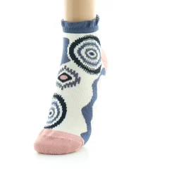Best Berthe Aux Grands Pieds Socquettes femme fil d'Ecosse graphisme géométrique