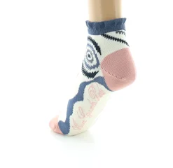 Best Berthe Aux Grands Pieds Socquettes femme fil d'Ecosse graphisme géométrique
