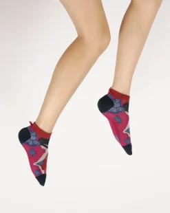 Discount Berthe Aux Grands Pieds Socquettes femme fil d'Ecosse fleurs sauvages