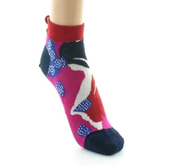 Discount Berthe Aux Grands Pieds Socquettes femme fil d'Ecosse fleurs sauvages