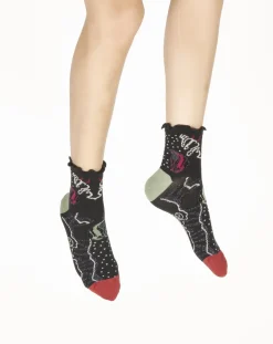 Best Berthe Aux Grands Pieds Socquettes femme laine peignée poissons