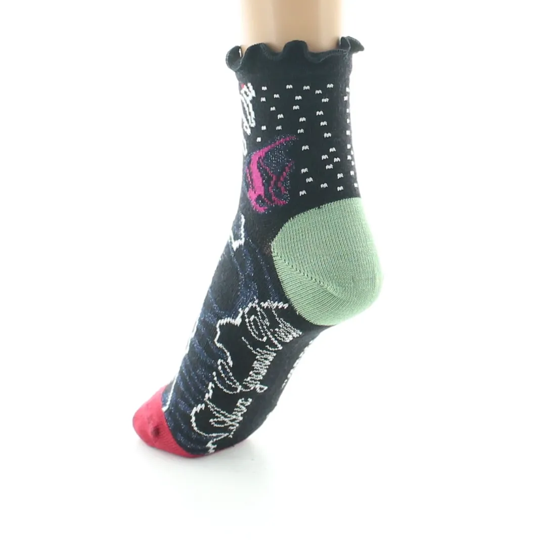 Best Berthe Aux Grands Pieds Socquettes femme laine peignée poissons