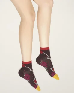 Hot Berthe Aux Grands Pieds Socquettes femme laine peignée couleurs d'automne