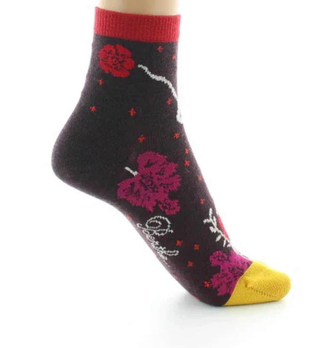 Hot Berthe Aux Grands Pieds Socquettes femme laine peignée couleurs d'automne